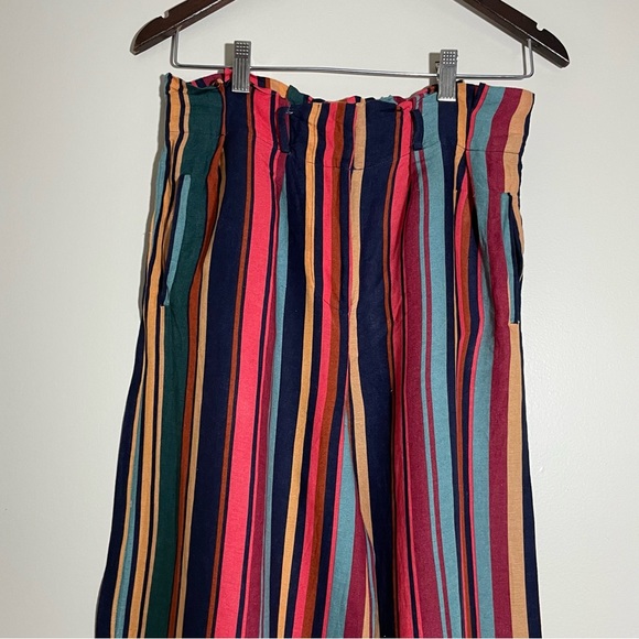 Farm Rio for Anthropologie Striped Wide Leg Pants - Picture 3 of 9